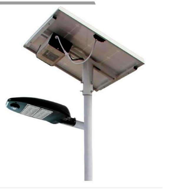 Candélabre solaire — batterie et câblage